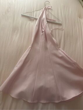 Zara Pale Pink Halter Mini Dress